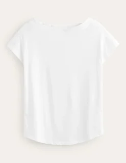 T-shirt à col bateau ultra-doux