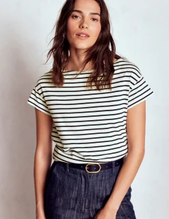 T-shirt à col bateau ultra-doux