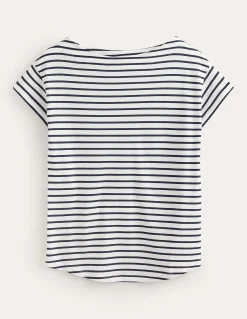 T-shirt à col bateau ultra-doux