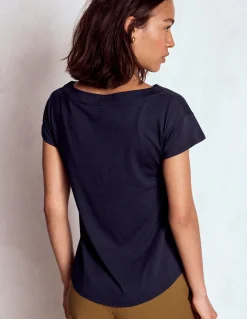 T-shirt à col bateau ultra-doux