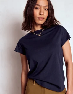 T-shirt à col bateau ultra-doux