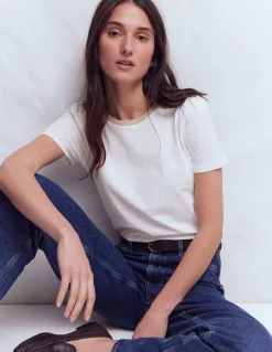 T-shirt à détails métallisés