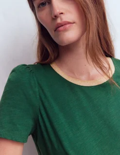 T-shirt à détails métallisés