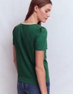 T-shirt à détails métallisés