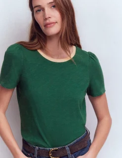 T-shirt à détails métallisés