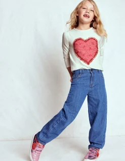 T-shirt à manches bouffantes et appliqué