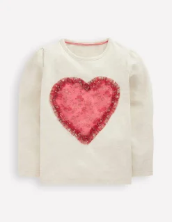 T-shirt à manches bouffantes et appliqué