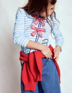 T-shirt à manches bouffantes et appliqué