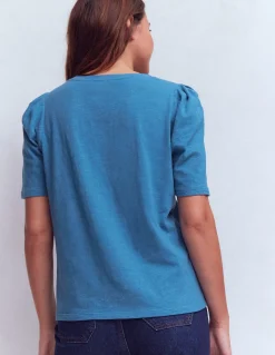 T-shirt à manches plissées