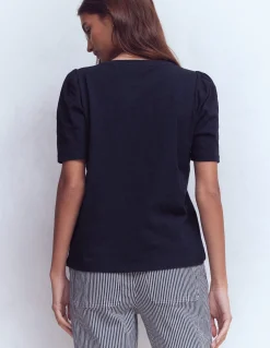 T-shirt à manches plissées