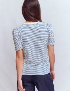 T-shirt à manches plissées