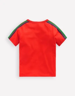 T-shirt à manches raglan motif arc-en-ciel