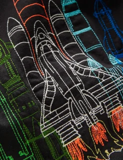 T-shirt à surpiqûres linéaires