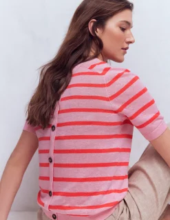 T-shirt boutonné Agnes en lin