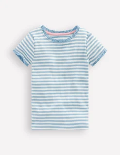 T-shirt côtelé à manches courtes