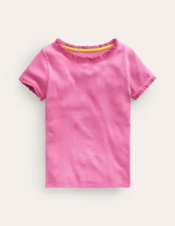 T-shirt côtelé à manches courtes