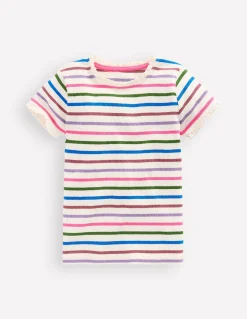 T-shirt côtelé à manches courtes