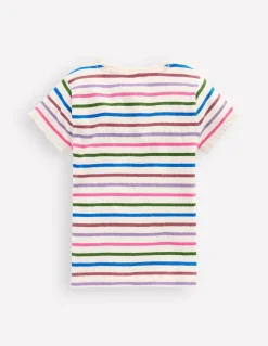 T-shirt côtelé à manches courtes