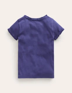 T-shirt côtelé à manches courtes