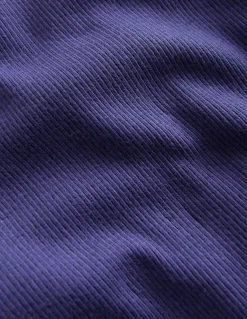 T-shirt côtelé à manches courtes