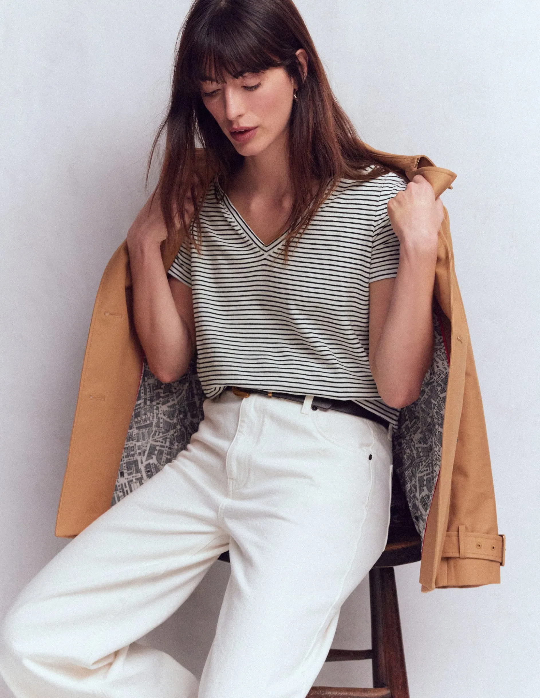 T-shirt flammé Sophie à col V