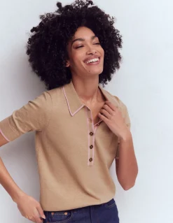 T-shirt Liz à col tunisien