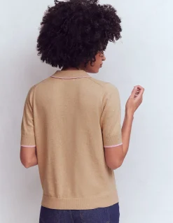 T-shirt Liz à col tunisien