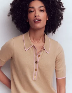 T-shirt Liz à col tunisien