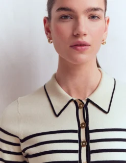 T-shirt Liz à col tunisien