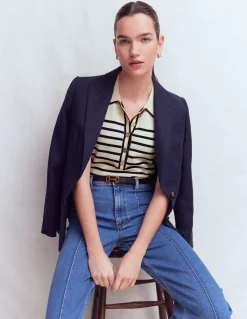 T-shirt Liz à col tunisien