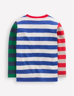 T-shirt manches longues à motif pêle-mêle