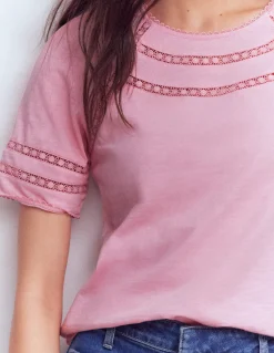 T-shirt Poppy à col rond et détails