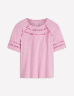 T-shirt Poppy à col rond et détails