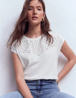 T-shirt Willow à broderie anglaise