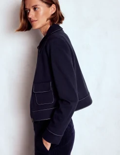 Veste avec poches plaquées zippées