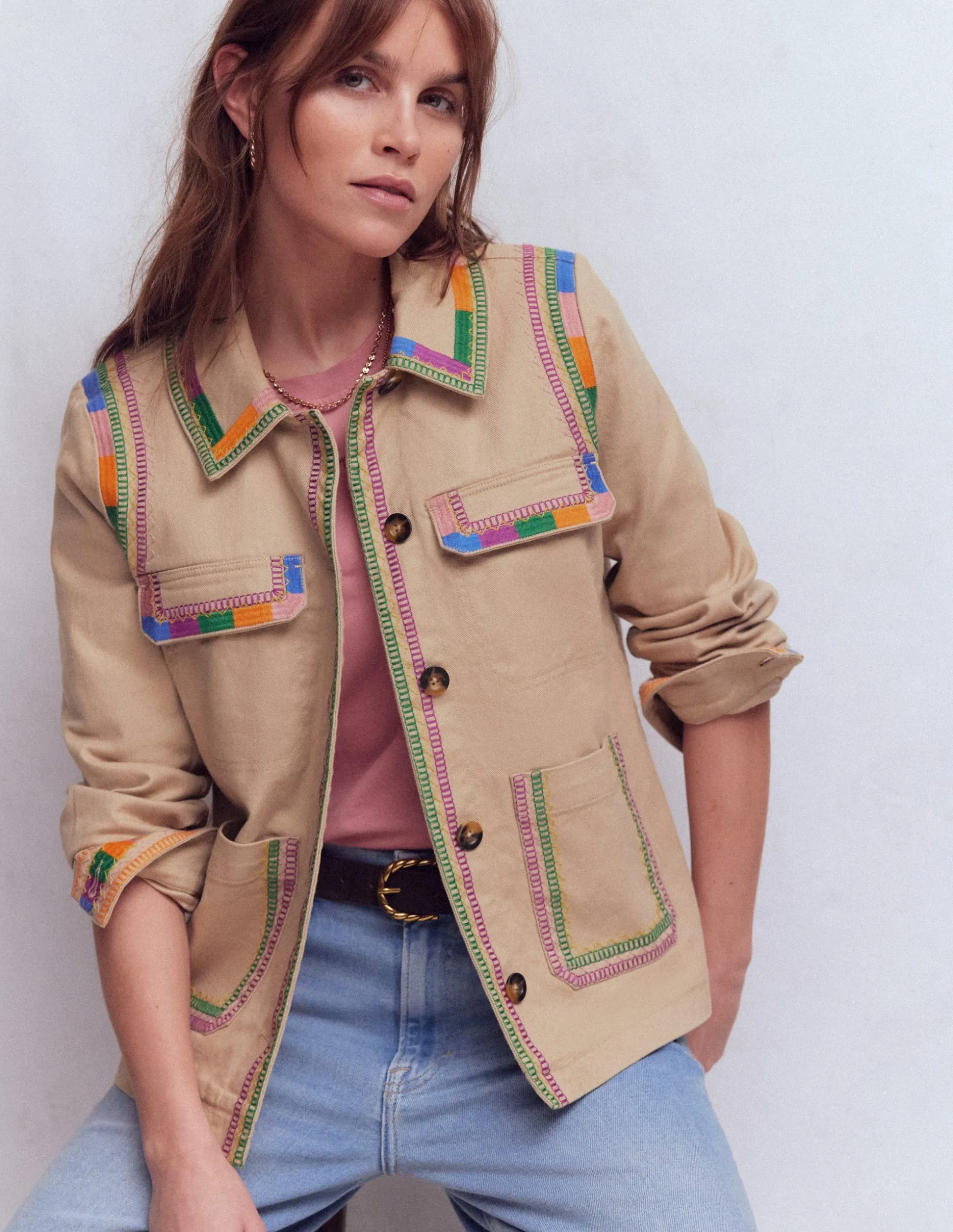 Veste utilitaire brodée