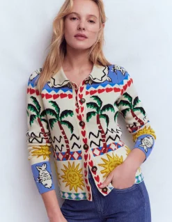 Veste-chemise en maille jacquard